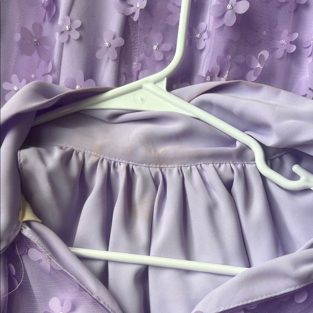 Lavender Floral Dress - Picture 3 of 3
